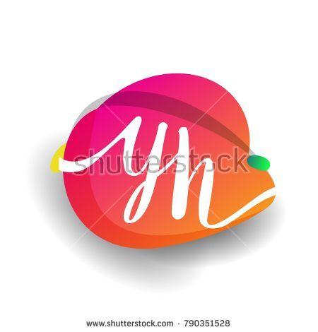 Yh Logo - Letter YH logo with colorful splash background, letter combination ...