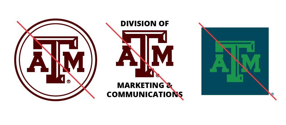 Don't Logo - Logo Guidelines | University Brand Guide | Texas A&M University