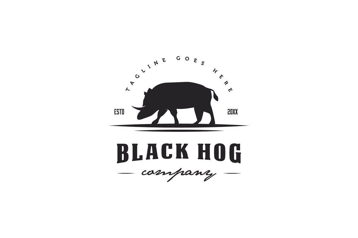 Hog Logo - black hog logo