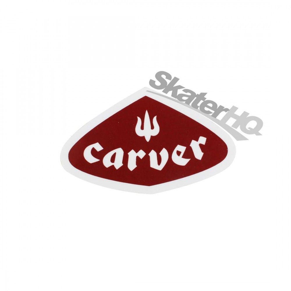 Tear Logo - Carver Tear Logo Mini Sticker White Skater HQ