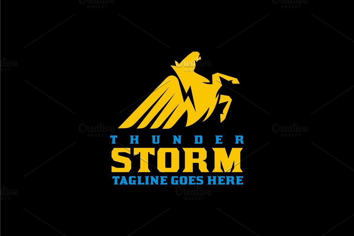 Thunderstorm Logo - Thunder Storm ~ Logo Templates ~ Creative Market
