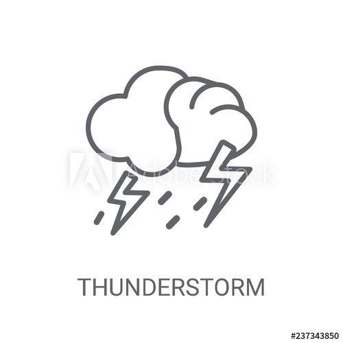 Thunderstorm Logo - Thunderstorm icon. Trendy Thunderstorm logo concept on white ...
