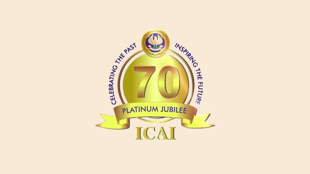 ICAI Logo - The 70 Platinum years of Committed Achievers