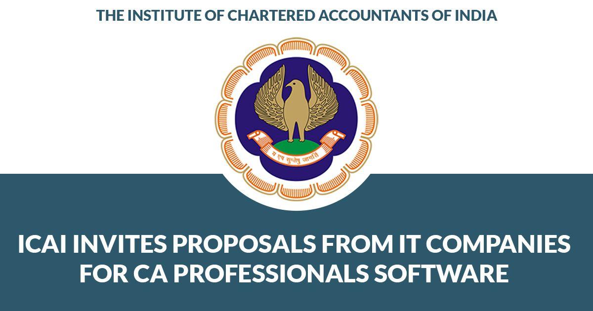 ICAI Logo - ICAI Invites Proposals From IT Companies For CA Professionals Software
