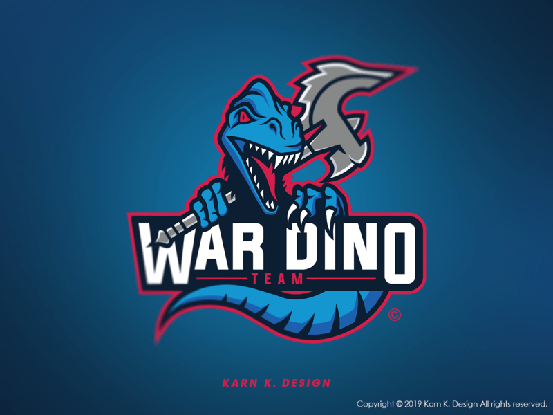 Dino Logo - War Dino Logo by Karnbadin Karnreungsiri on Dribbble