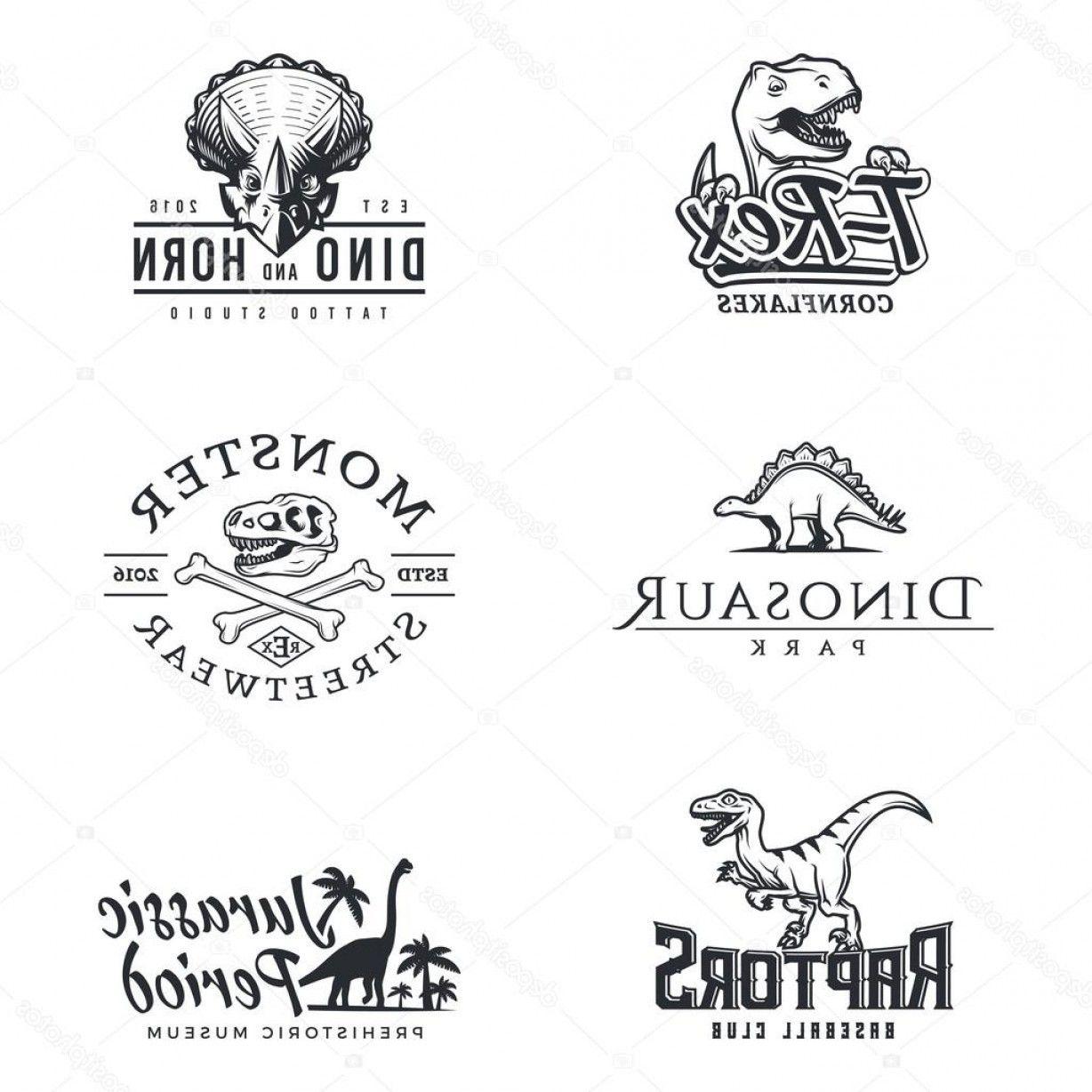 Dino Logo - Stock Illustration Dino Logo Set Dinosaur Logotype | SOIDERGI