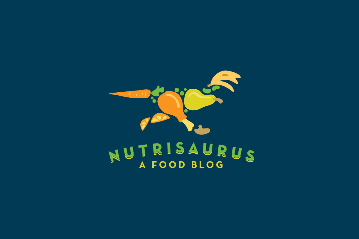 Dino Logo - Nutrisaurus Logo Design—Dinosaur Food Logo