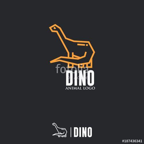 Dino Logo - DINO LOGO. Linear Animal Icon