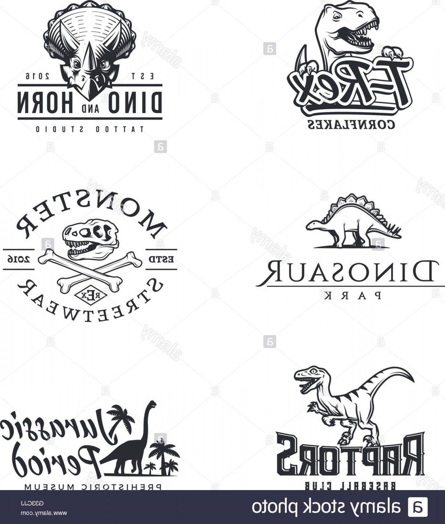 Dino Logo - Stock Photo Dino Logo Set Dinosaur Logotype Raptor Sport Mascot ...