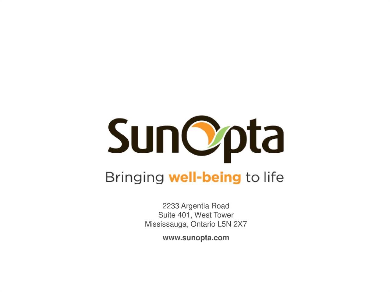 SunOpta Logo - SunOpta (STKL) Presents At 20th Annual ICR Investor Conference ...