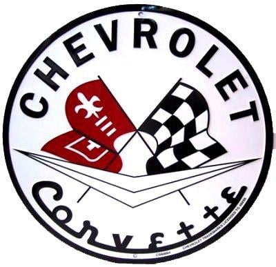 Coverette Logo - Corvette C1 Logo Classic Round Sign