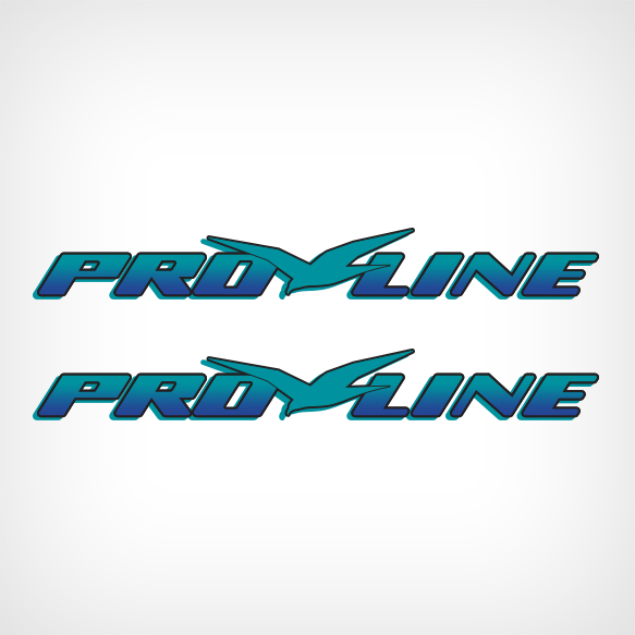 Proline Logo - Pro Line Logo Fading Color Teal Decal Set