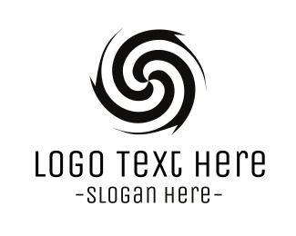 Depression Logo - Black & White Tornado Illusion Logo