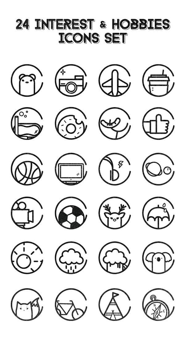 Hobbies Logo - Free 24 Interest & Hobbies Icons on Behance | !con | Resume icons ...
