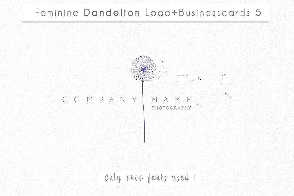 Dandelion Logo - Feminine Dandelion logo+Businesscard
