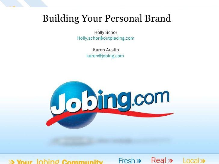 Jobing.com Logo - Building Your Personal Brand - Jobing Career Services/Outplacing.com