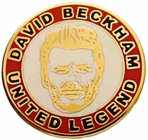 Mham Logo - David Beckham United Legend Metal Badge RW | Manchester United and ...