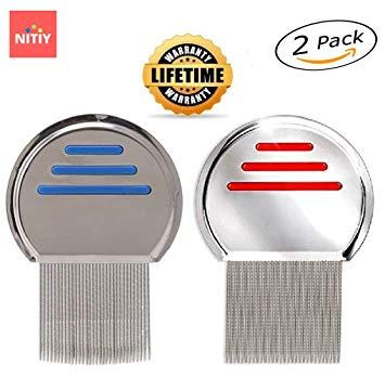 Louse Logo - Nitiy Lice Comb, Nit Free Terminator, Professional Stainless Steel Louse and Nit Comb