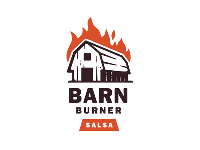 Burner Logo - Barn Burner Salsa reject. Logos & Identity. Logos design, Branding