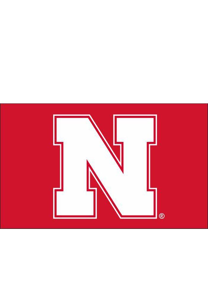 Nebraska Logo - Nebraska Cornhuskers Team Logo Grommet Red Silk Screen Grommet Flag