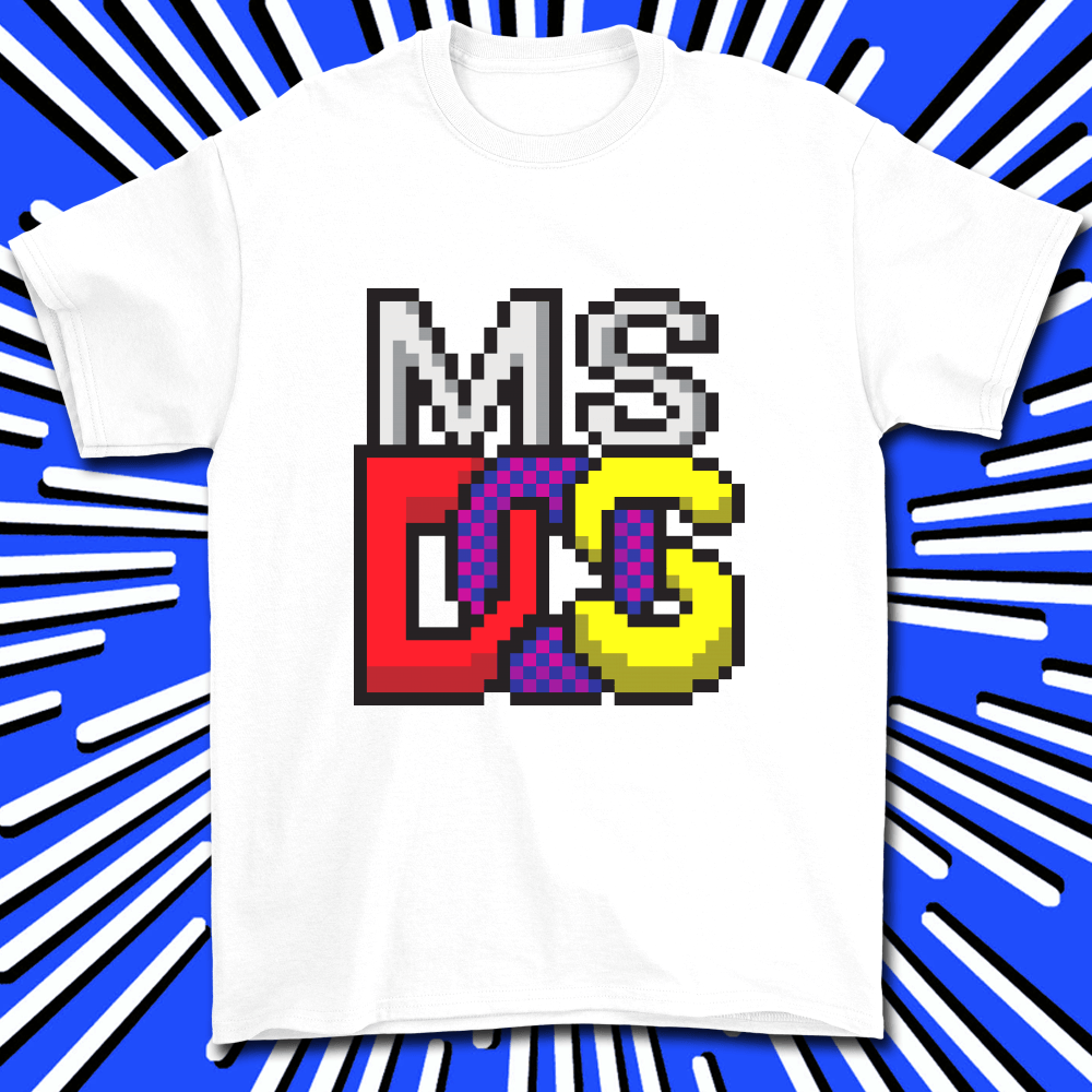 MS-DOS Logo - MS DOS High Pixel Rendered T Shirt