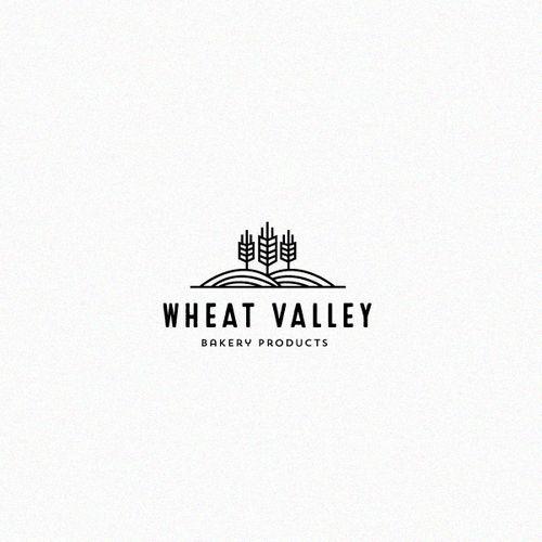 Valley Logo - Logo for wheat valley. farm logo. Plant