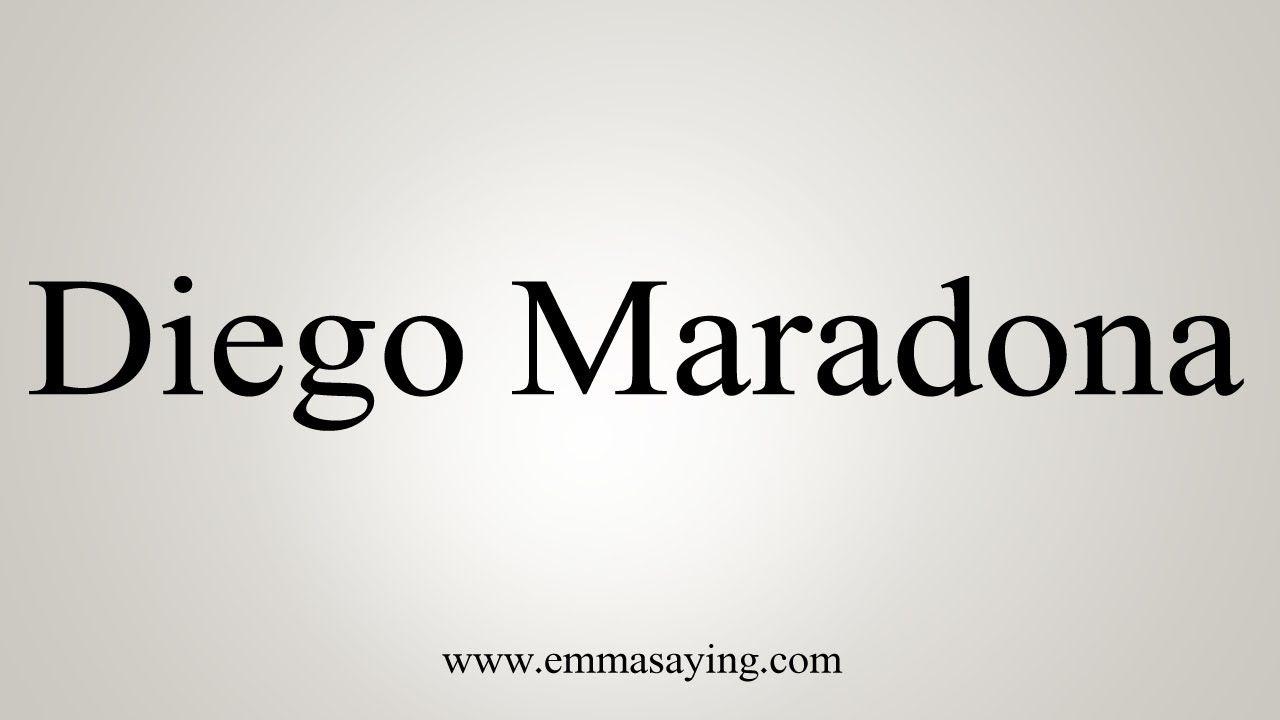 Maradona Logo - How To Say Diego Maradona