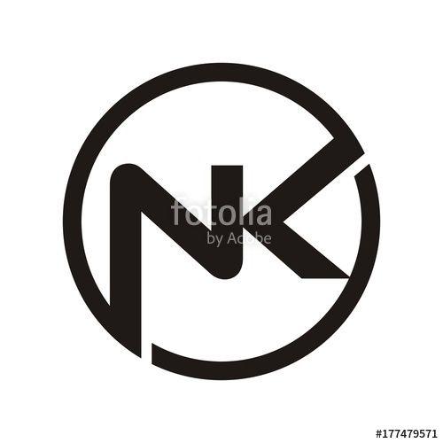 Nk Logo - NK logo initial letter design template vector