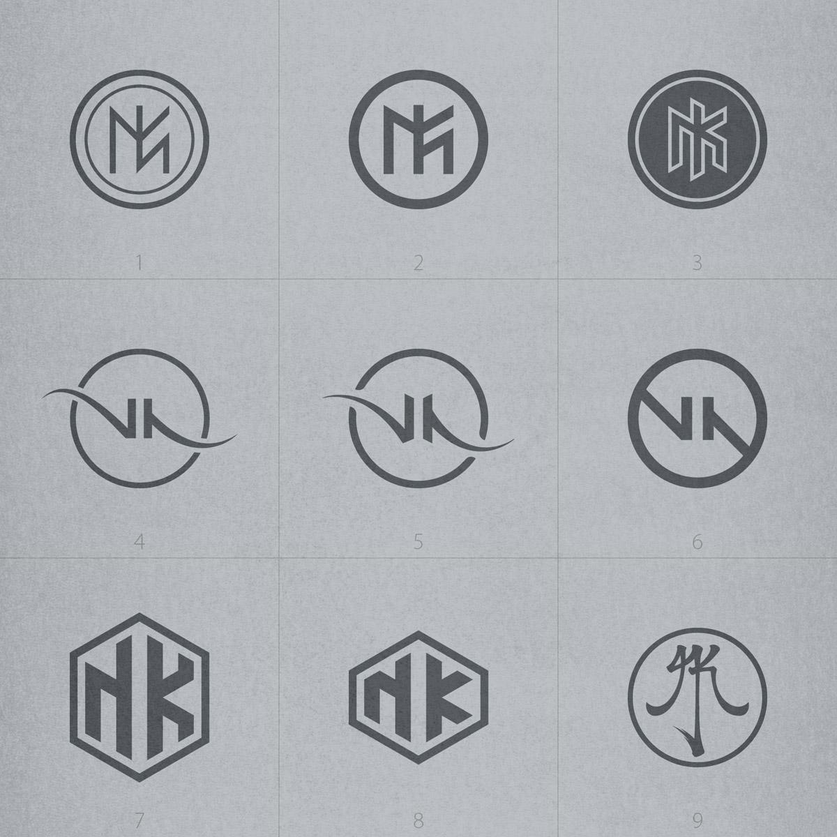 Nk Logo - Personal lettermark logo concepts using my initials 