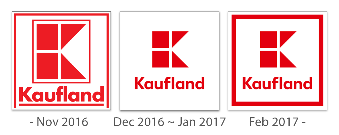Later Logo - German supermarket chain Kaufland redesigned their logo at the end ...