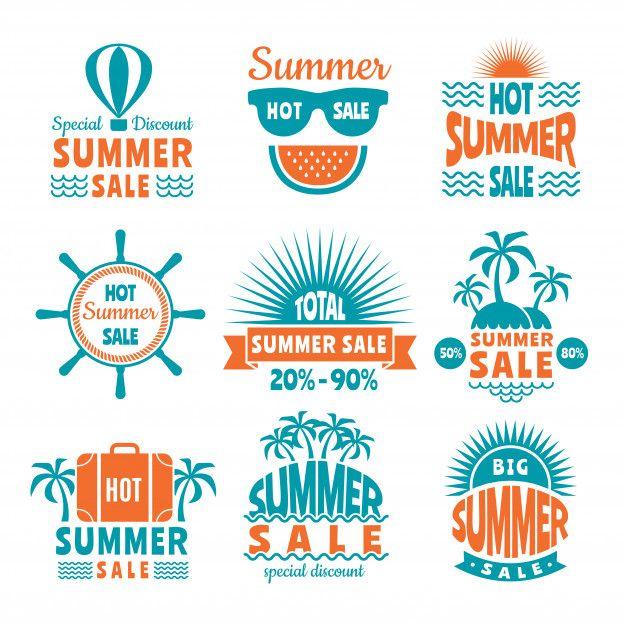 Or Logo - Summer sale labels or logo set Vector