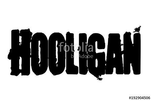 Or Logo - Hooligan typographic stamp. Typographic sign, badge or logo Stock