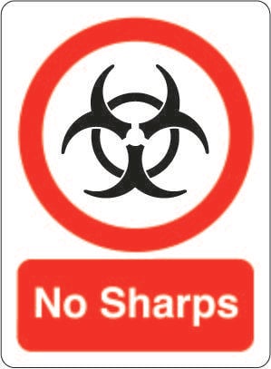 Prohibition Logo - No sharps £0.99 #signs #prohibition | European Safety signs ...