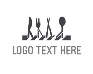 Tableware Logo - Food Truck Logos. Food Truck Logo Maker