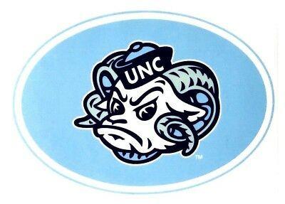 Tarheel Logo - 1X AUTO GRAPHS PREMIUM NC Tar Heel Ram Oval Logo Auto Window Decal UNC Carolina