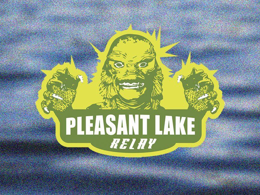 Relay Logo - Ann Arbor Running Co. event logo: Pleasant Lake Relay — 12 Acre Studio