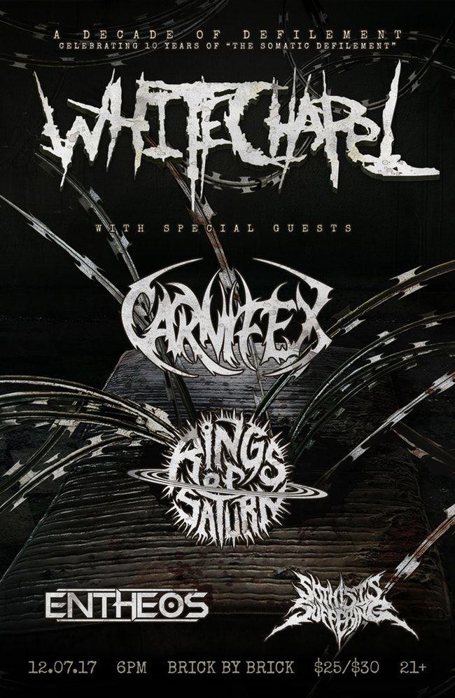 Whitechapple Logo - Whitechapel “Decade of Defilement Tour” with special guests