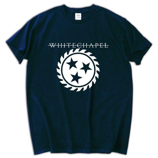 Whitechapple Logo - US $14.07. male Funny Present New Whitechapel Deathcore Rock Band Logo Men's Black T Shirt Size S To 2XL 100% Cotton Short Sleeve In T Shirts