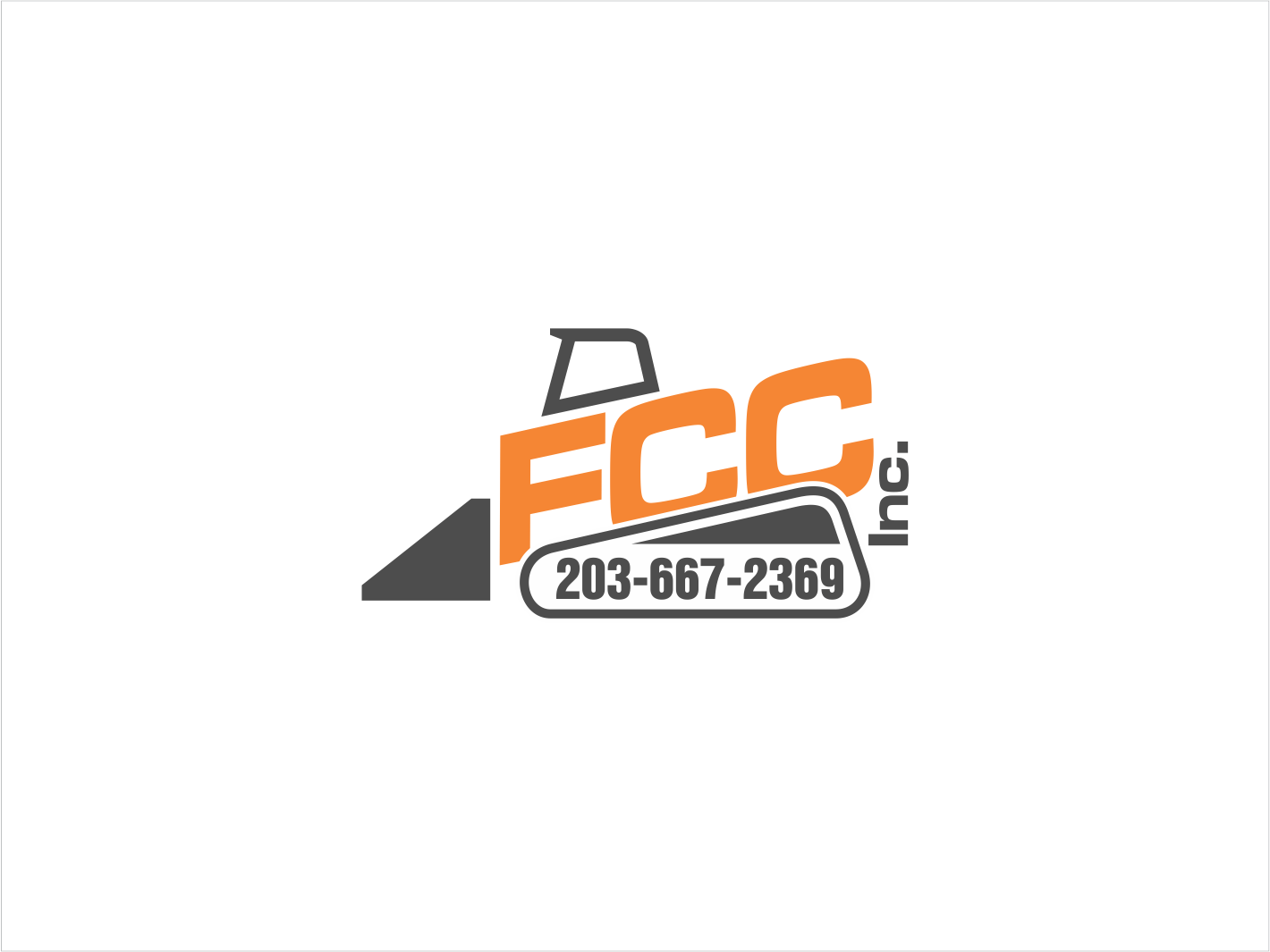 Fccincin Logo - Logo Design for Would like the Company name, FCC., Inc in slanted ...