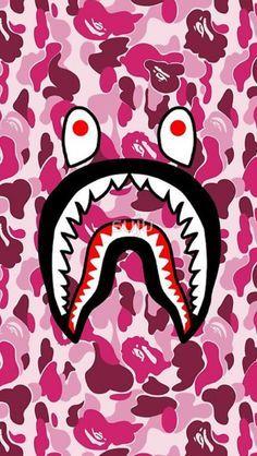 Purple Camo Supreme Logo - Shark Face Pink Camo | do it yourself | Pinterest | Wallpaper ...