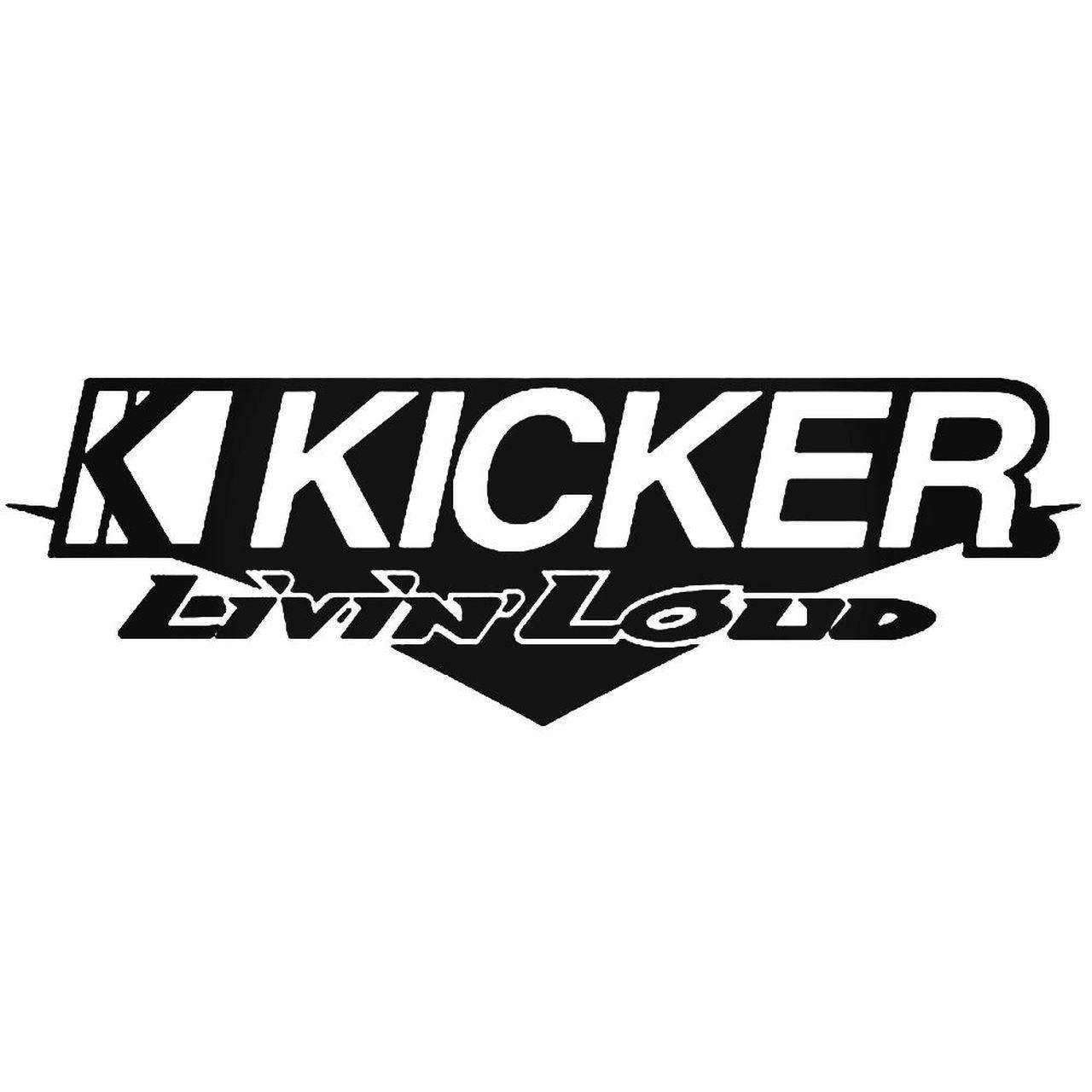 Kicker Logo - Kicker Living Loud Logo Vinyl Decal Sticker