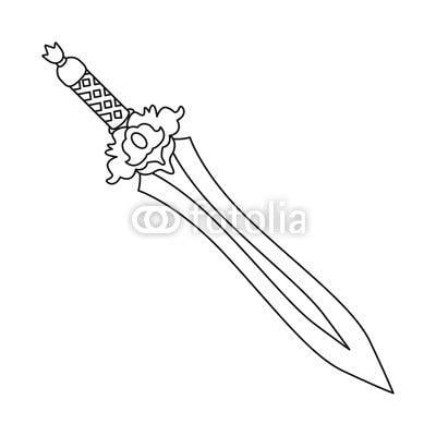 Dagger Logo - Vector design of sword and dagger logo. Collection of sword