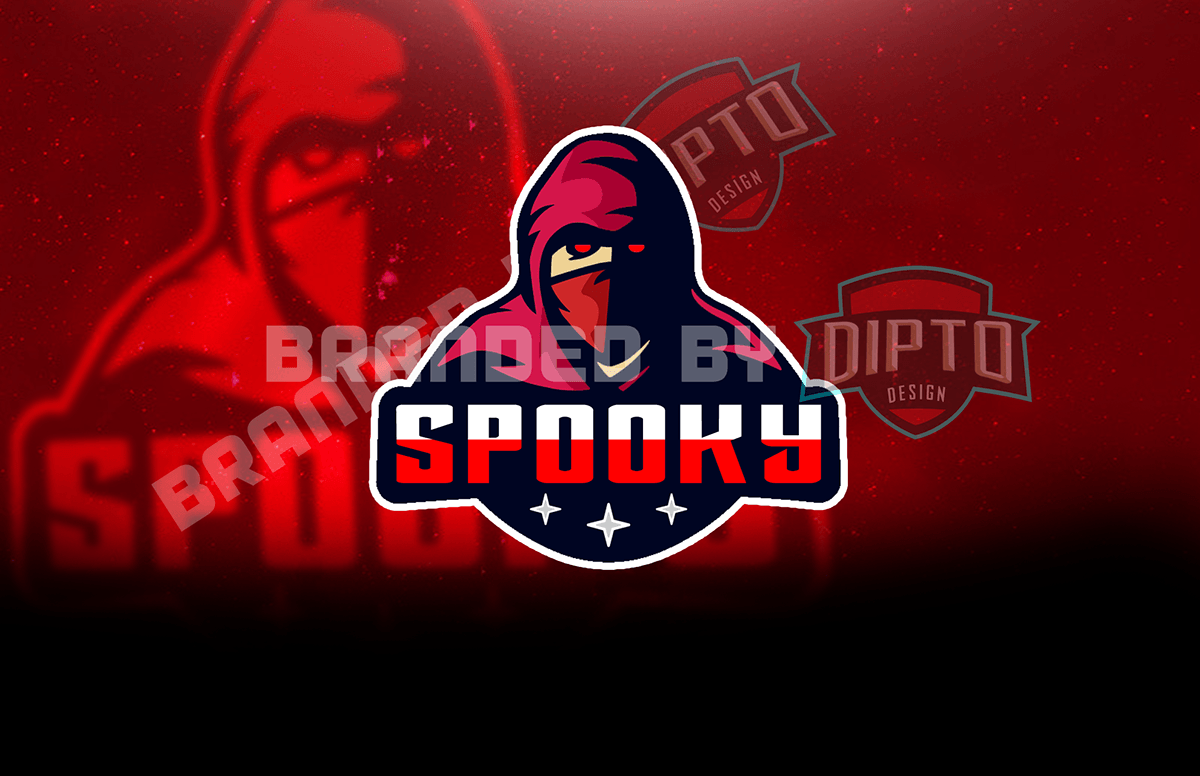 Spooky Logo - Spooky Hoodie eSport Branding logo on Student Show