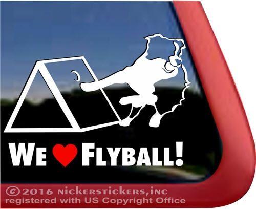 Flyball Logo - We Love Flyball! Vinyl Dog Decal