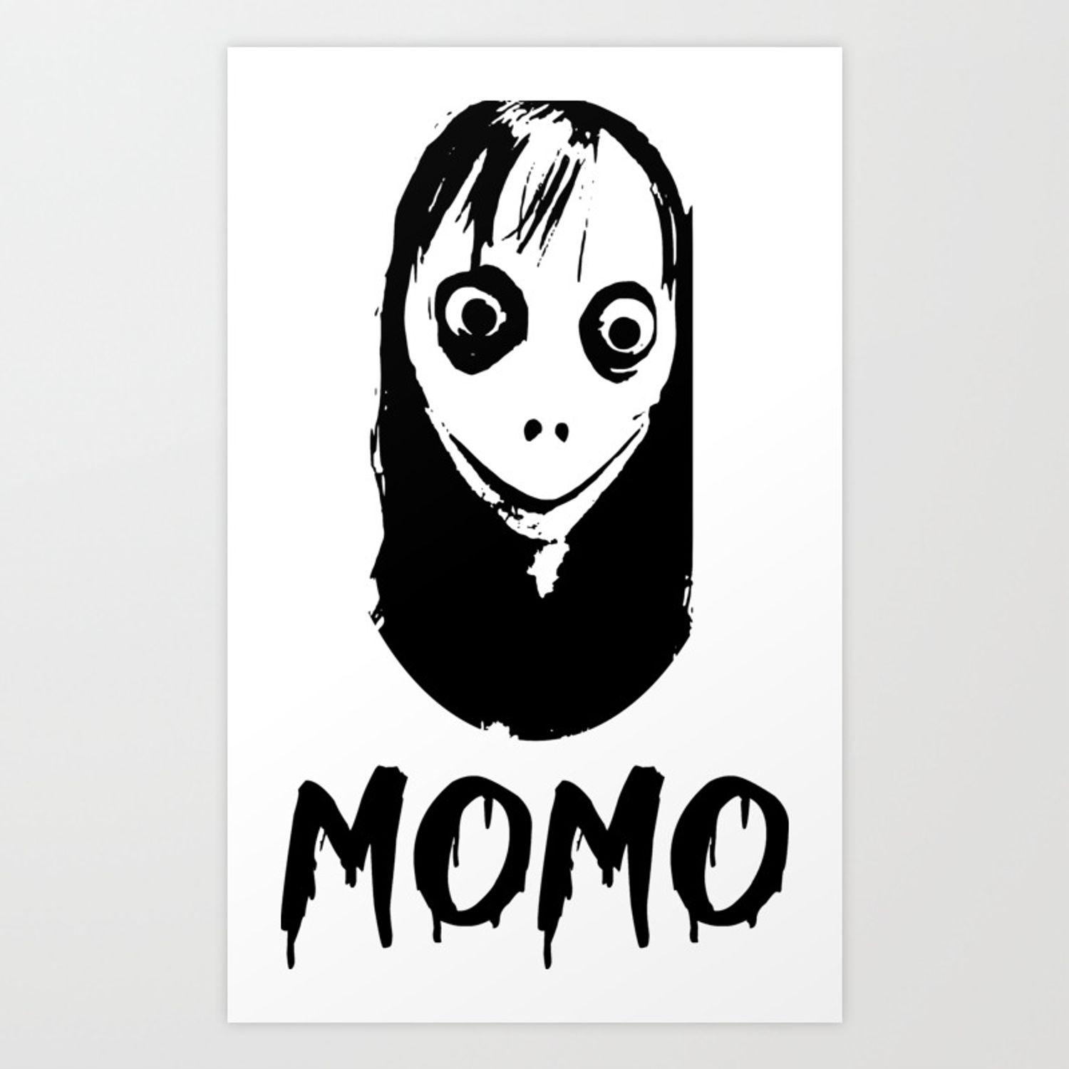 Myth Logo - Momo scary myth logo Art Print