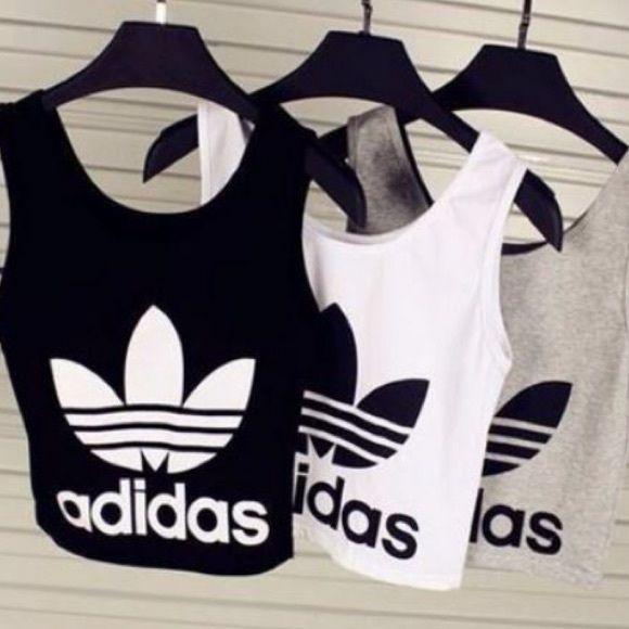 Poshmart Logo - 38% off Adidas Tops - Adidas logo crop top white and black from Yun's  closet on Poshmark