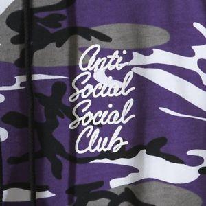 Purple Camo Supreme Logo - DS AUTH Anti Social Social Club ASSC Options Camo LOGO HOODIE Sz L ...