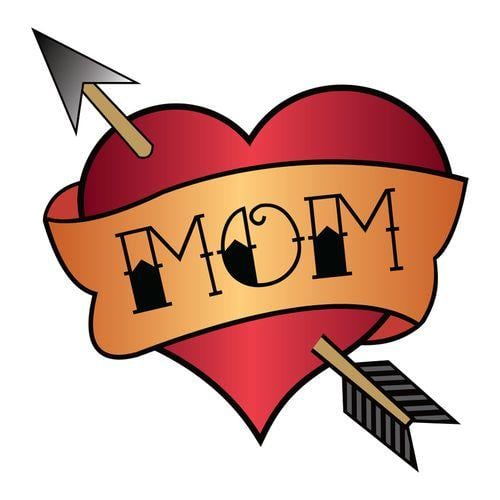Mom Logo - Mom Heart Tattoo. Logo Add On