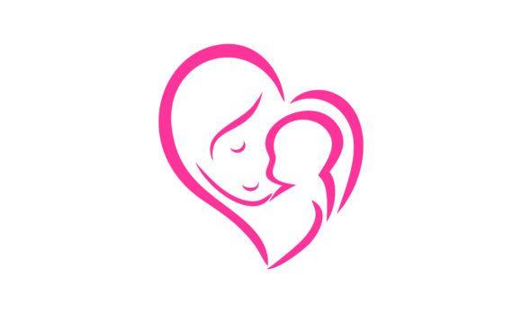 Mom Logo - Mom and baby love logo