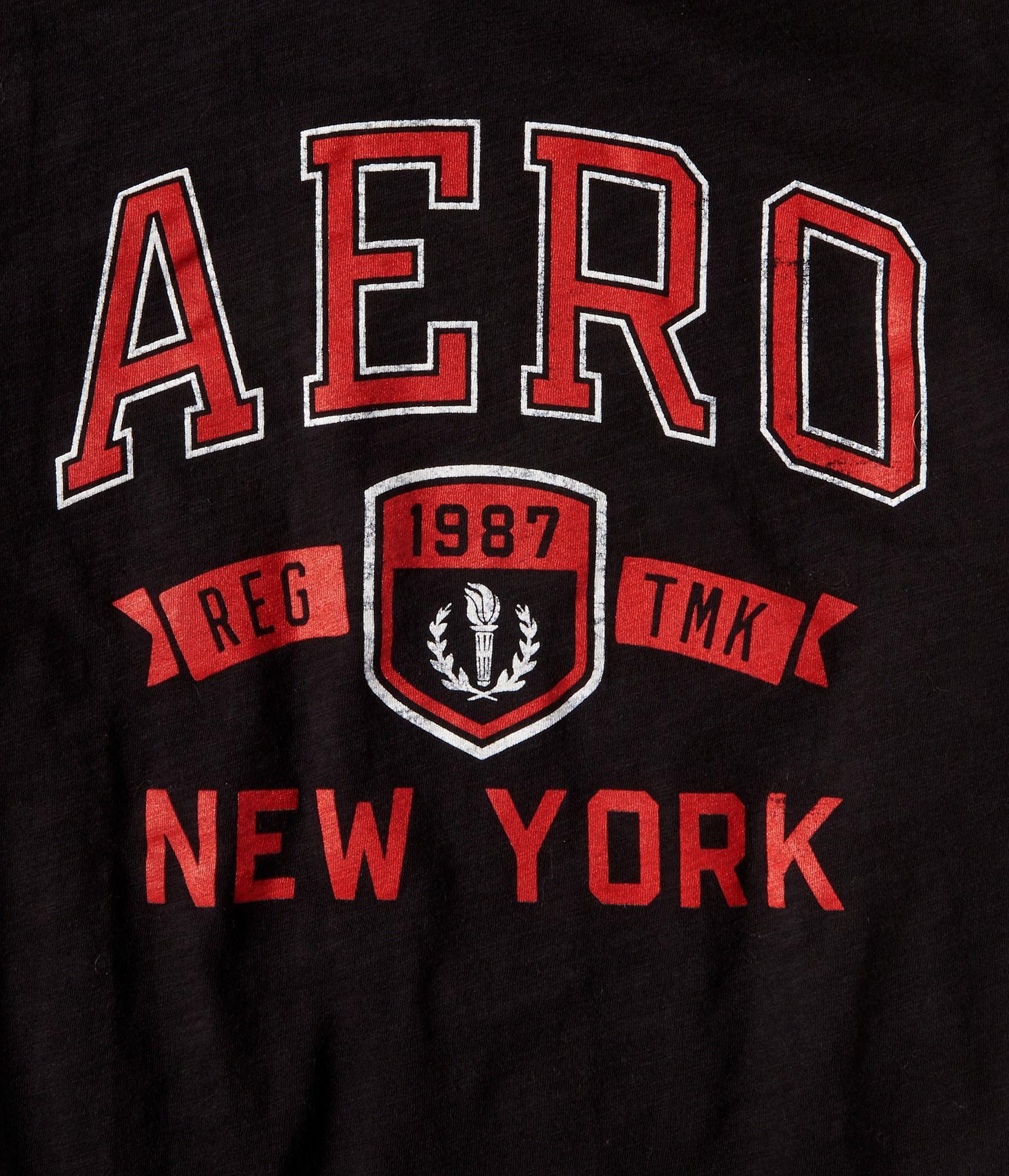 Areopostile Logo - Aero New York Trademark Logo Graphic Tee***